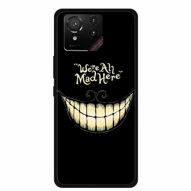 Cartoon Printed Soft Black Silicone Phone Case
