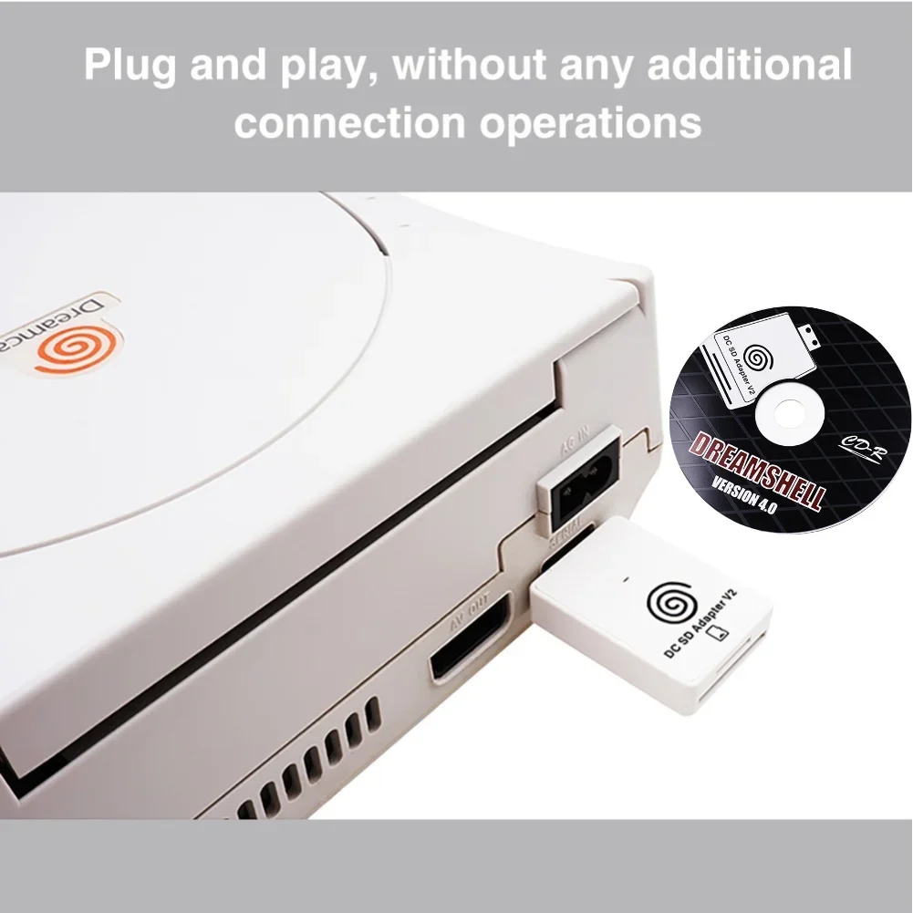 SD Card Reader TF Card Adapter+CD with DreamShell Boot Loader Electronic Machine Accessories for Sega Dreamcast