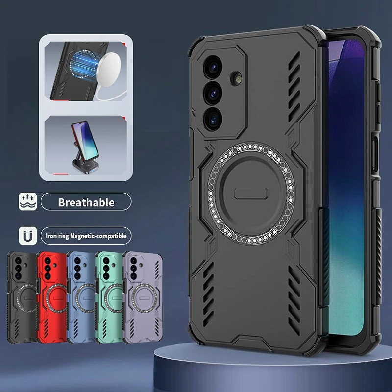 Shockproof Armor Protection Phone Case with Car Magnetic Holder