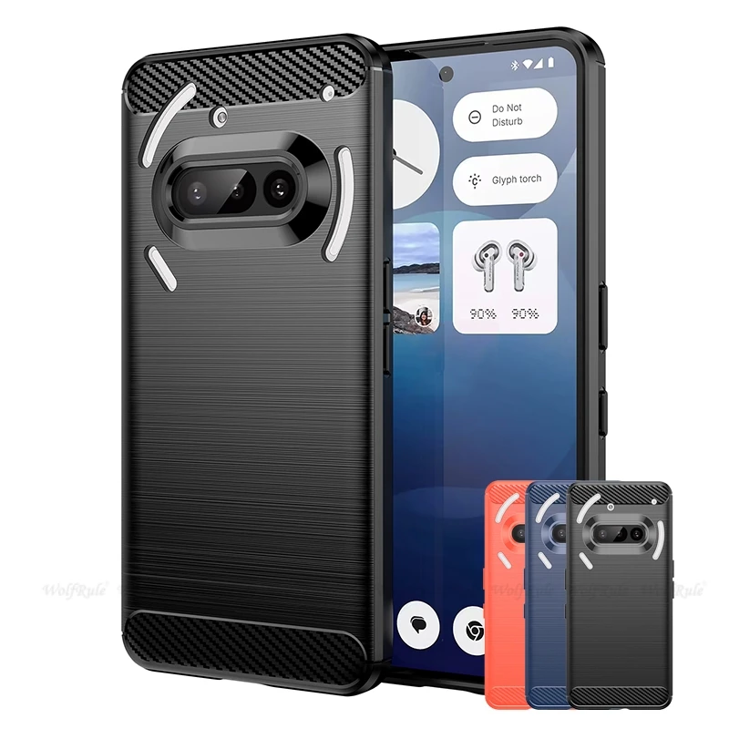 Sleek Carbon Fiber Shockproof TPU Case Cover