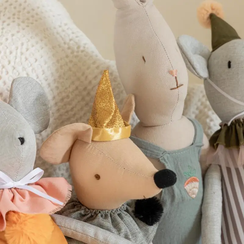 2025 New Baby Plush Toy Comforts Sleeping Cute Rabbit, Bear, Mouse Baby Girl Doll, Cloth Doll Doll 3