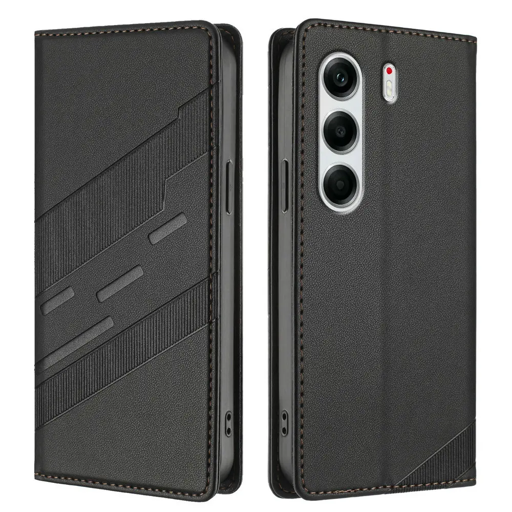 Luxury Leather 360° Protective Wallet Phone Case with Magnetic Closure
