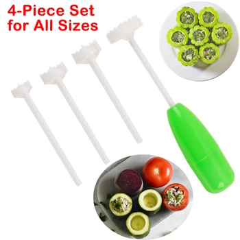 Zucchini and Eggplant Corer Tomato Seeds Remover Pitter Fruit Core Seed Remover Cutter Vegetable Spiral Seed Kitchen Gadgets 1