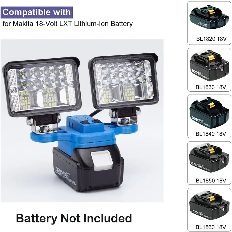 56W LED Work Light For Makita 18V Li-ion Battery Outdoor Lamp w/USB Fast Charge  (Not include battery) hp 226a automotive battery tester charge system test battery work load internal resistance for battery volt storage capacity