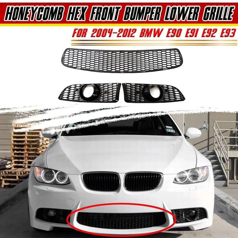 

NEW-3Xcar передняя решетка гриля нижнего бампера для BMW E90 E91 E92 E93 2004-2012 M3 Style