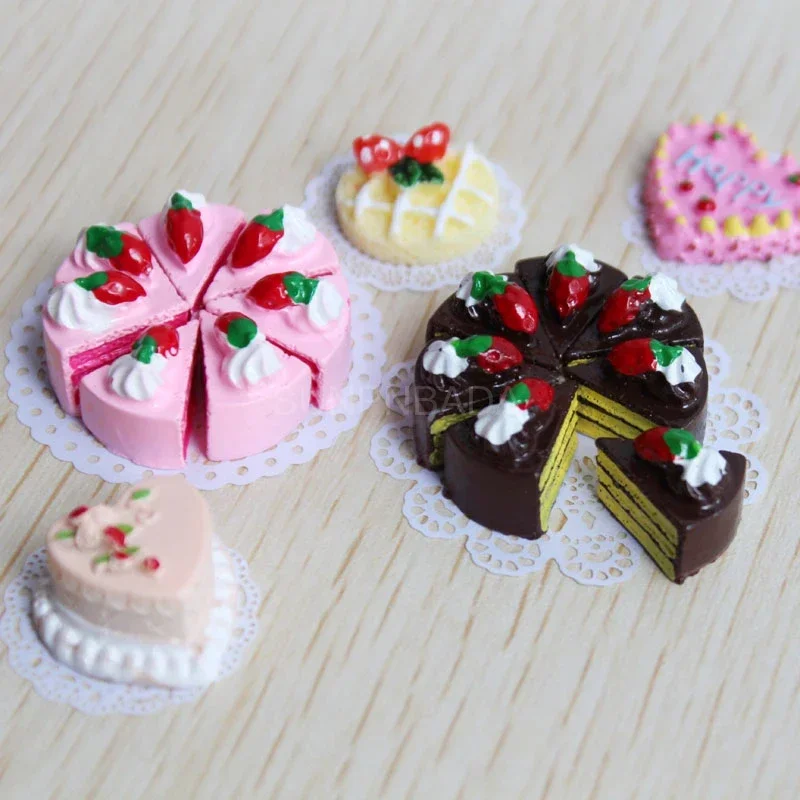 Miniature Dollhouse Cake Cabinet Pretend Play Mini Bread Food 1/6 For BJD OB11 Doll Accessories Toy, kitchen toys,pretend kitchen toys,pretend food toys,doll house toys
