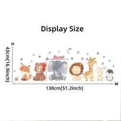 Whimsical African Animal Wall Stickers - As picture shows (Tt02)