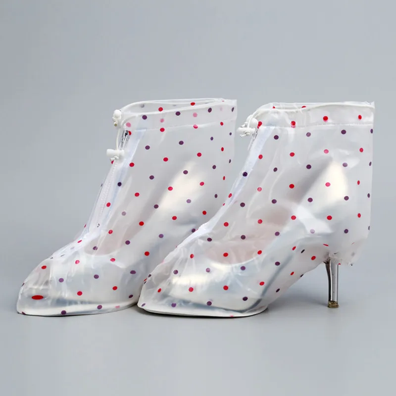 High Heel Waterproof Shoe Cover For Women Reusable PVC Shoe Rain Boot Cover with Waterproof Layer Non-slip Wear-resistant Thick