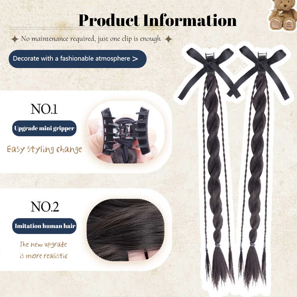 Synthetic Heat Resistant Ponytail Hair Extensions For Women