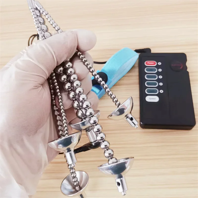 Stainless Steel Penis Plug Conductive Fiber Cock Ring Electric Shock Sex Toys for Men Horse Eye Massage Urethral Sounding