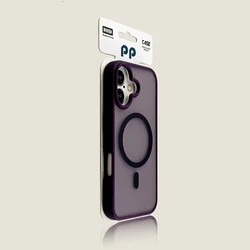 Translucent Matte MagSafe Case with Magnetic Wireless Charging and Shockproof Protection - iPhone 15 Plus (Blue Dark Purple)