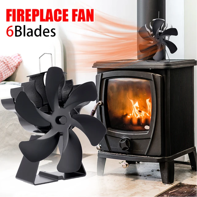 6 Blades Heat Powered Stove Fan No Battery Or Electricity Required Fireplace  Fan Log Wood Burner Eco Fan Circulation Warm Air - Stoves - AliExpress
