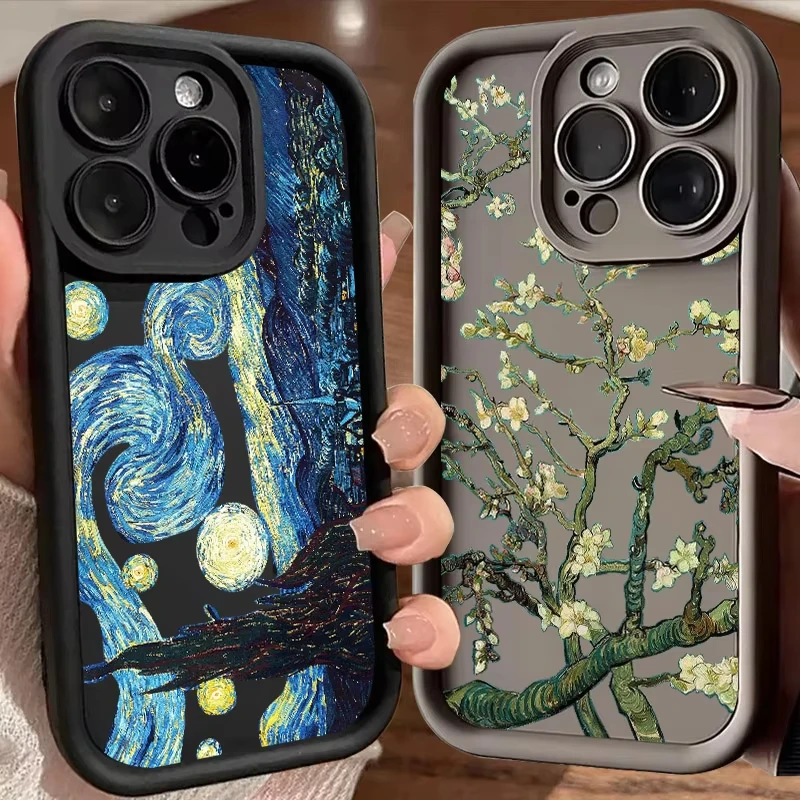 Van Gogh Starry Sky & Sunflowers Artistic Phone Case Cover