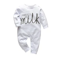New Fashion Newborn Toddler Infant Baby Boys Romper Clothes Letters Printed Long Sleeve Jumpsuit Playsuit Clothing 1