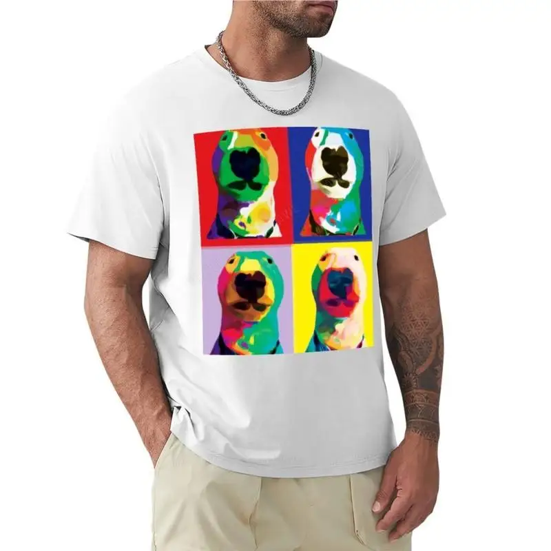 

mens t-shirts cotton teeshirt @PupperNelson: Pop Art T-Shirt Blouse cat shirts black t-shirts for men