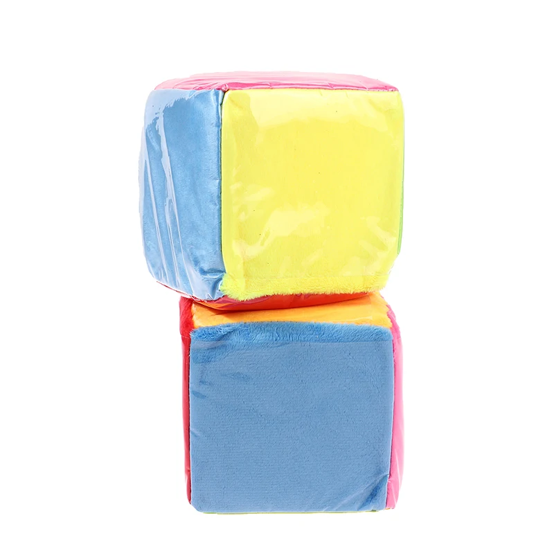 Insertable Card Square 10cm Cube Plush Toy Plastic Film Sponge Dice Children Enlightenment Teaching Aids Multicolor Game Dice fidget toys puzzle toys plush toy dice