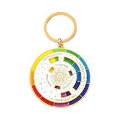 Vibrant Colorful Keychain Organizer - Solve Your Color Coordination Challenges with Unique Design - 6 cm (A)