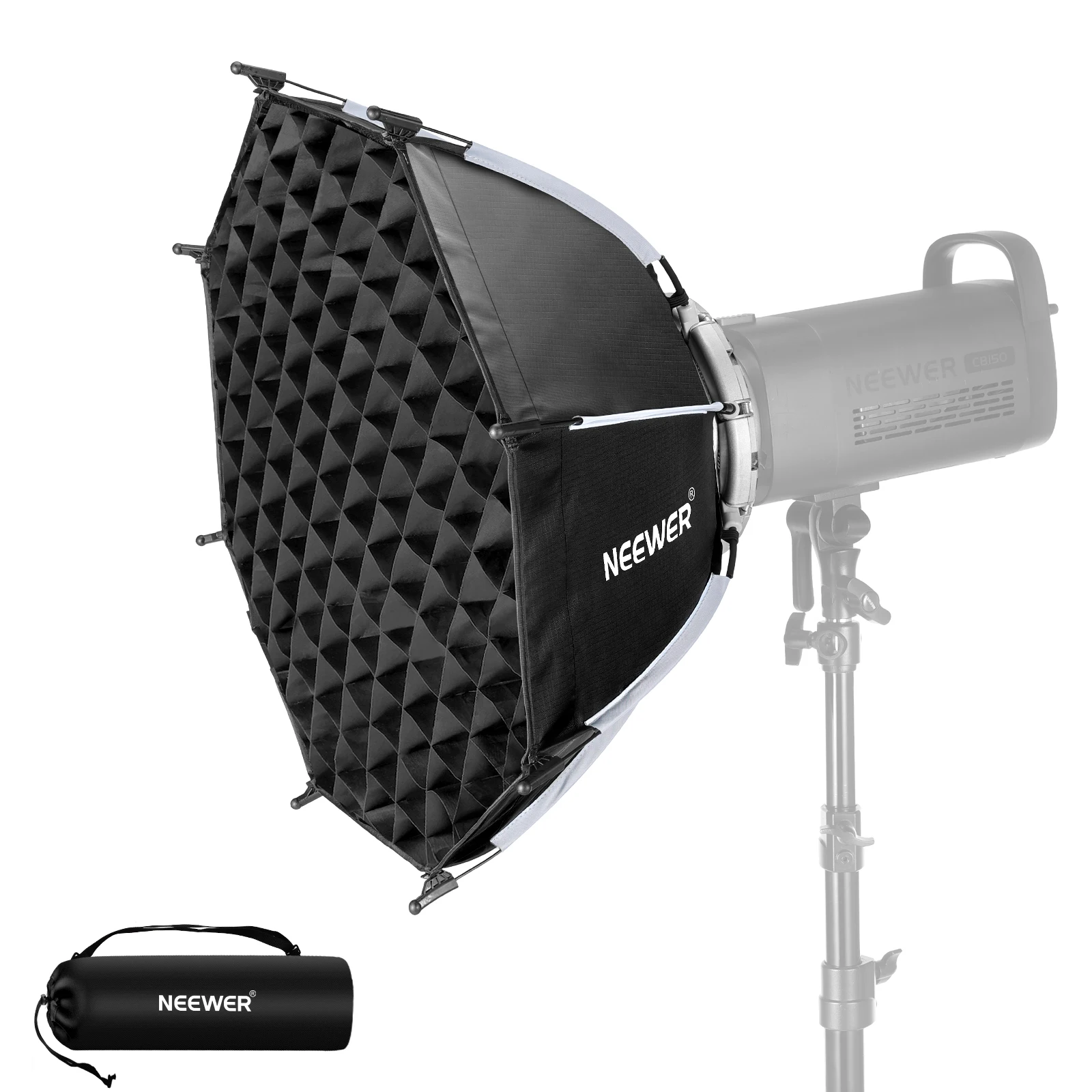 

NEEWER Octagonal Softbox, Quick Release Bowens Mount Softbox with Honeycomb Grid, Light Diffusers, Bag for RGB CB60 CB60B CB200B