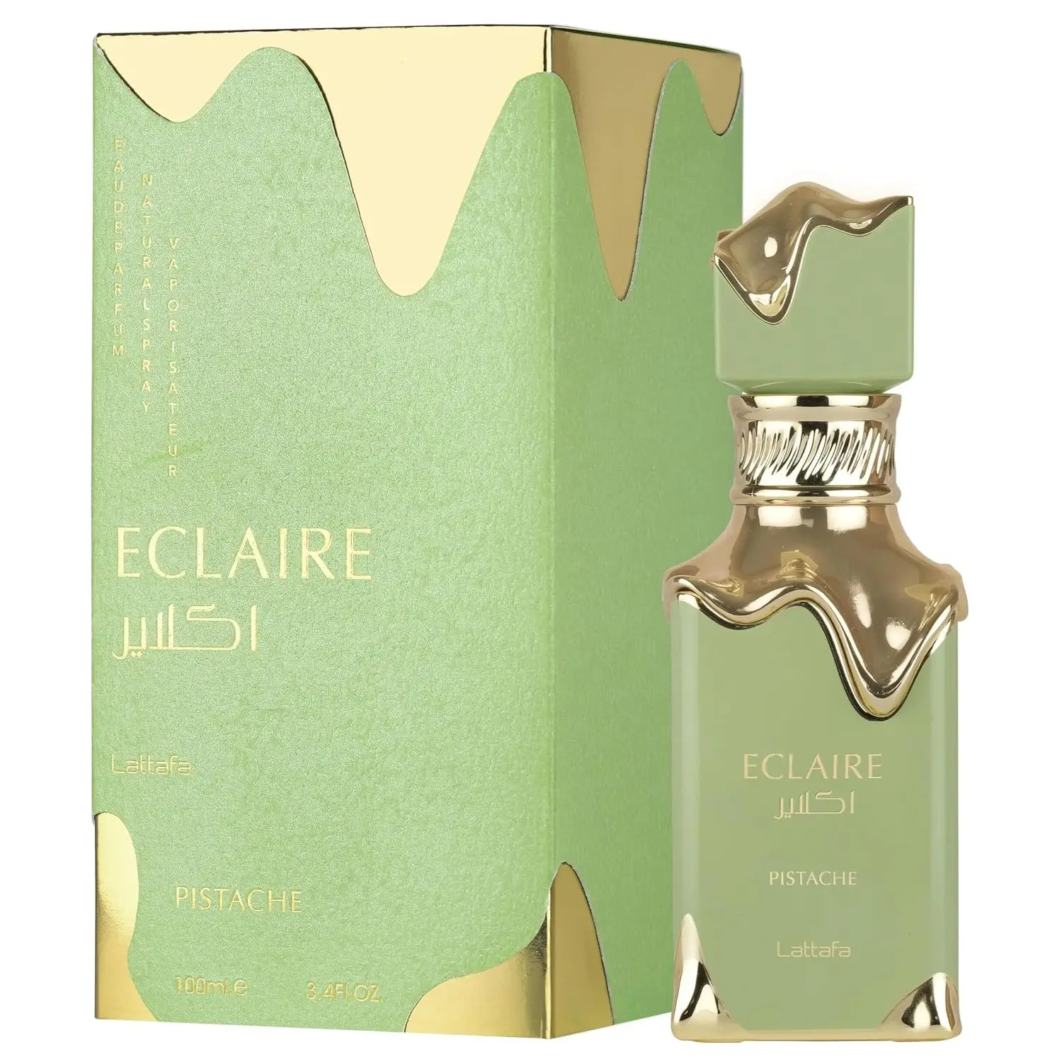 Lattafa Eclaire Pistache Women's Eau De Parfum Spray 3.4 Ounce Gourmand Nutty Creamy Musky Long-Lasting Fragrance - Image 4