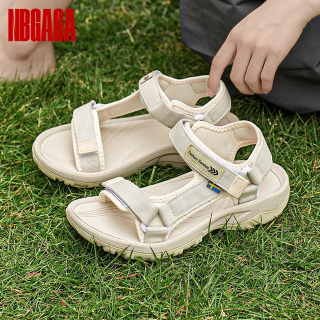 Sandales d'extérieur athlétiques pour femmes, sport, marche, séchage rapide, antidérapantes, légères, confortables, plage, randonnée, sandales plates décontractées 1