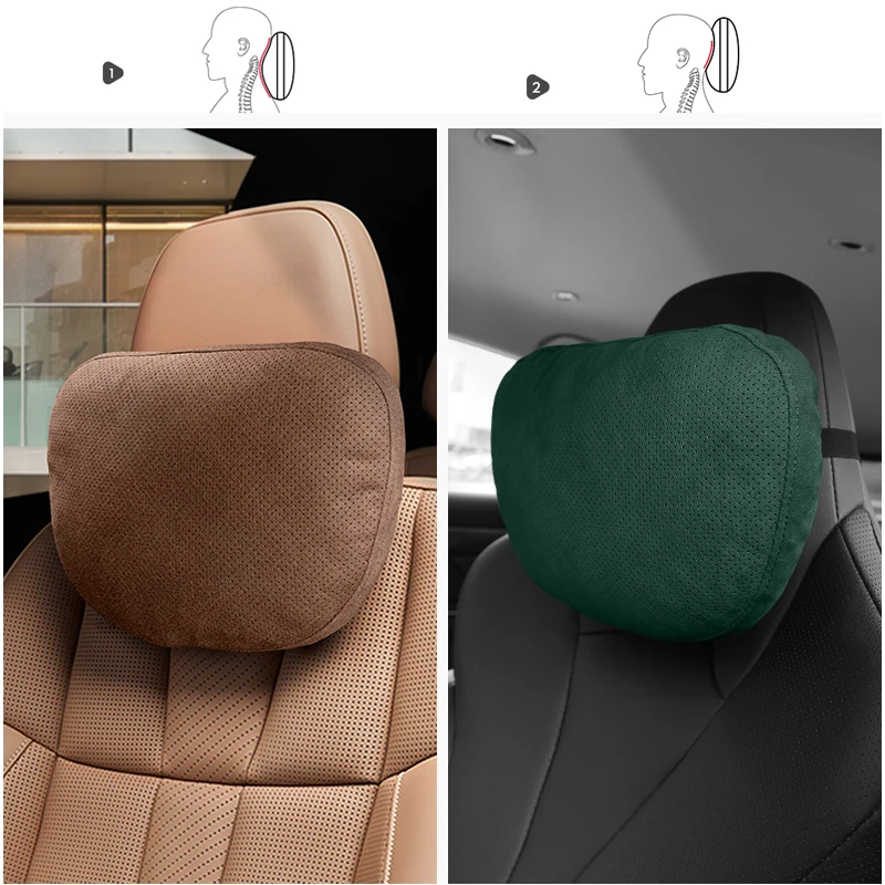 Premium Breathable Car headrest For BMW Neck Protector Seat Pillow Back pillow Waist backrest For Benz Maybach S-class Vehicle