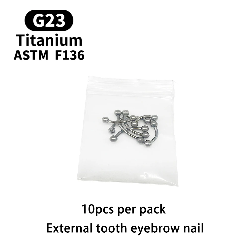 Eyebrow Piercing Jewelry Labret Lip Stud G23 Titanium Septum Piercing Nose Ring C rod Body Jewelry For Women 10PCS Piercing Jewelry