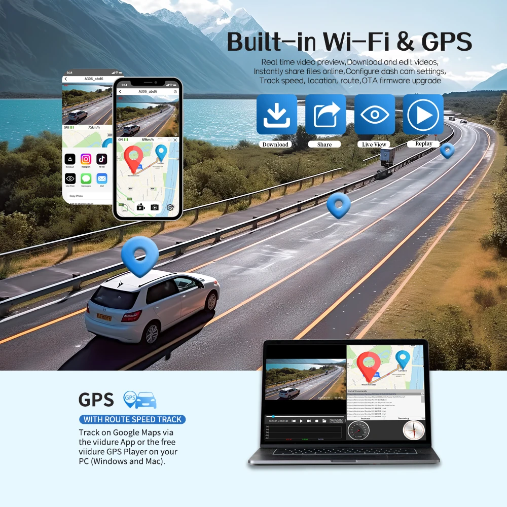  ڵ DVR  ķ,  GPS, 24 ð  , 4  * HD 1080P    ,  , 64GB, 360 