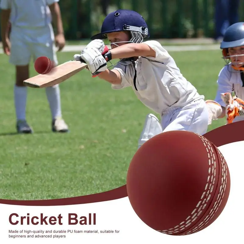 3pcs Sports Cricket Ball PU Stress Ball Sports Practice Decompressions For Indoor Outdoor Garden Beach Family Games cricket ball