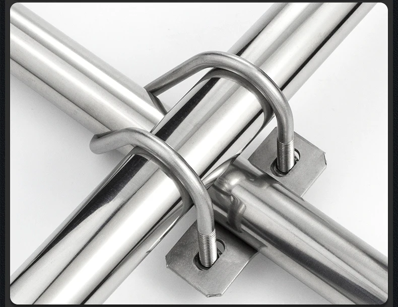 Description Picture 4 of item20-60 Tube Pipe Clamp Garden Supplies Plant Support Plant Cages Supports 304&GALV Galvanized Stainless Steel Double U Cross Bolt