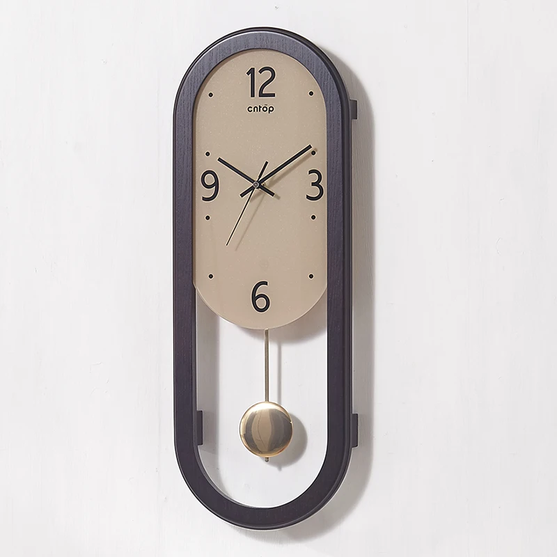 3d oval-shaped Silent pendulum wall clock Style 2  