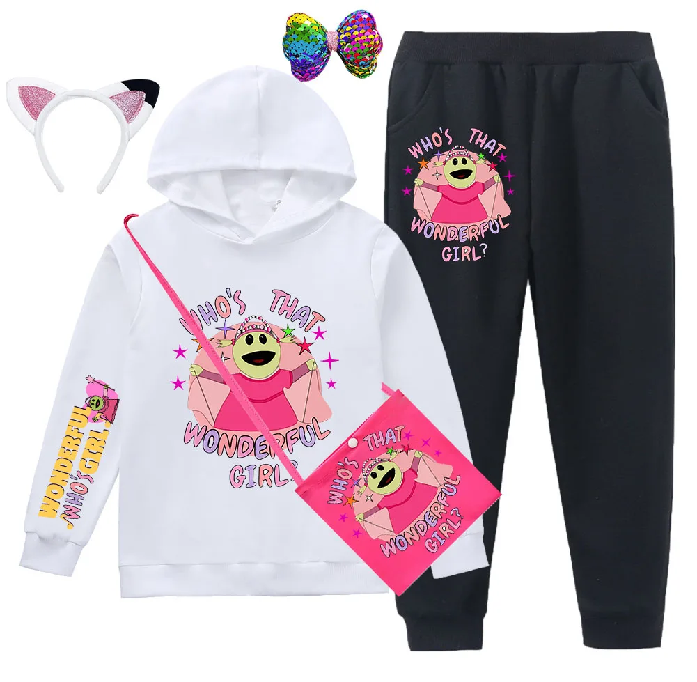 

Kid Wish Asha Clothes Who's That Wonderful Girl Hoodies Sweatshirt Top Long Pants Hoodes 5PCS Set Girl Cosplay Costume Tracksuit