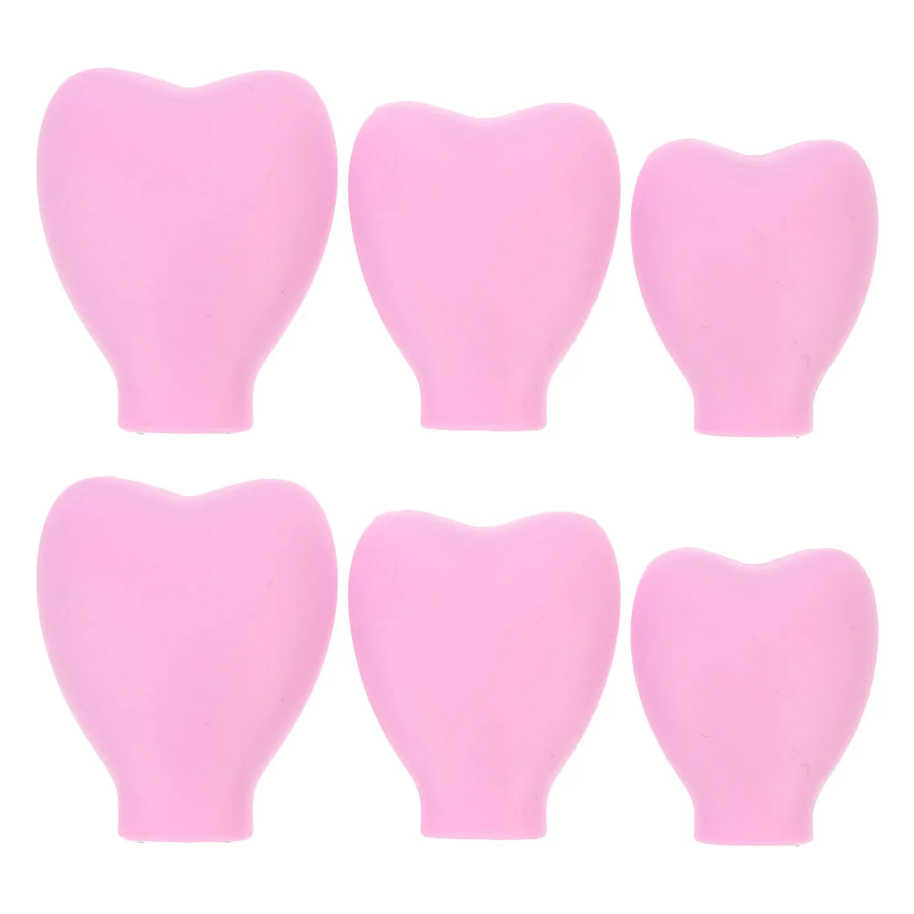 

Silicone Makeup Brush Cover 6pcs Makeup Brush Holders Makeup Brush Case Eyeshadow Brush Protector for Woman Makeup