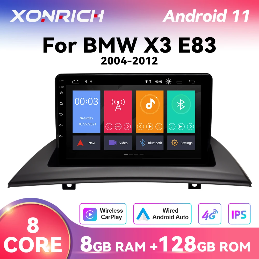 Wireless Carplay Android 11 2din Car Radio Multimedia Player For Bmw X3