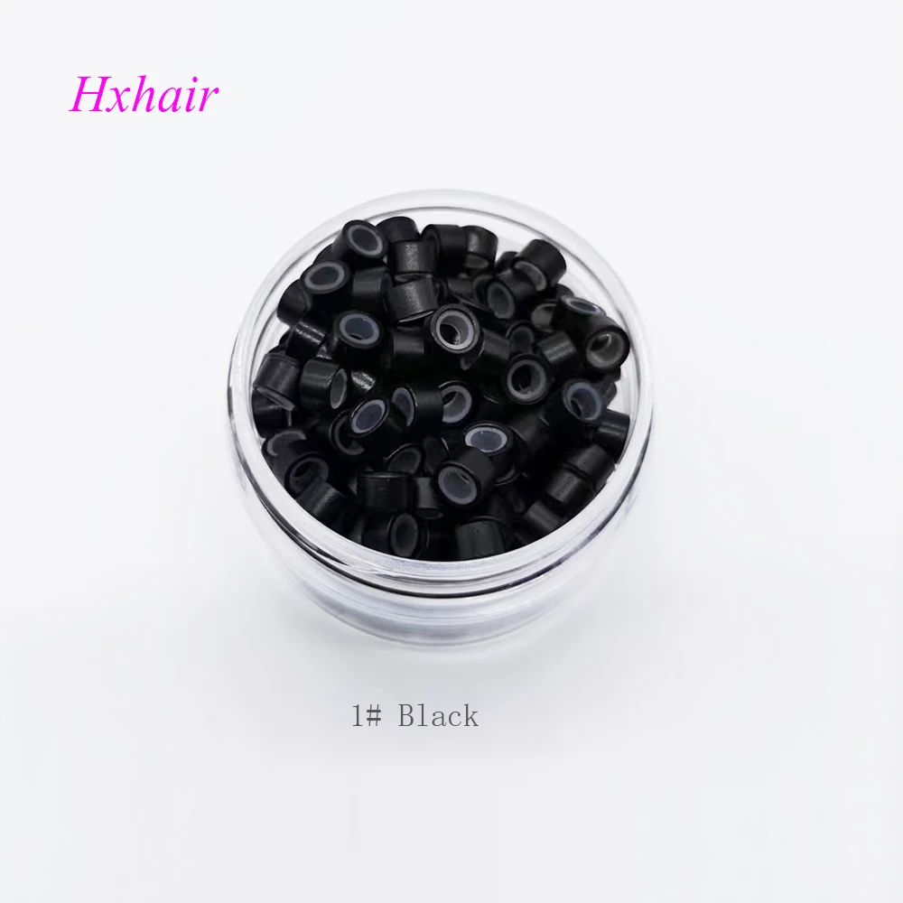 500개 5.0mm 실리콘 알루미늄 마이크로 링 비즈 헤어 익스텐션 도구