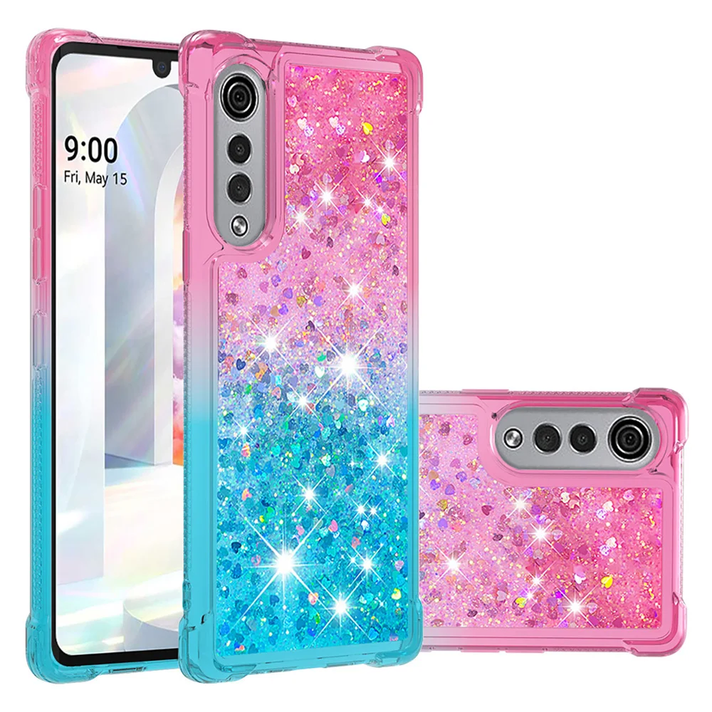 Custodia Glitter Liquid Quicksand Per Custodia Lg Velvet 5G Custodia Morbida Antiurto In Silicone Per Lg G9 Velvet Capa Velvet 4G