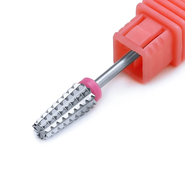 Purple 5-in-1 Tapered Carbide Nail Drill Bit for Manicure and Gel Acrylic Removal