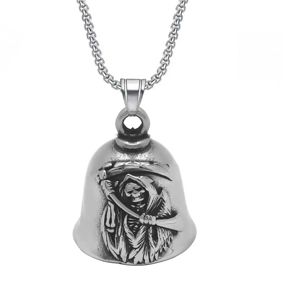 Lion King Pendant and Keychain with Uniquely Carved Bell - Retro Design