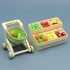 1/12 Dollhouse Shopping Basket Supermarket Cart Cash Register Miniature Furniture Kitchen Toy  Refrigerator Shelve Model Gift 4