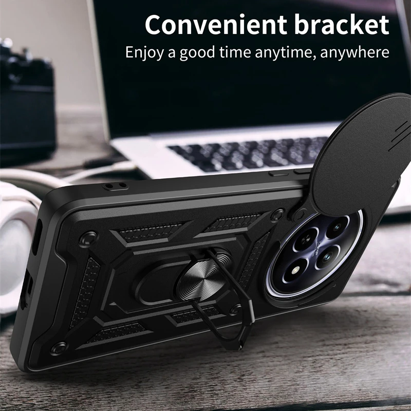 Armor Case For Realme 13 12 Pro 5G 12 Pro+ Plus Cover Lens Protection With Ring Magnetic Holder Coque Fundas Capa 3