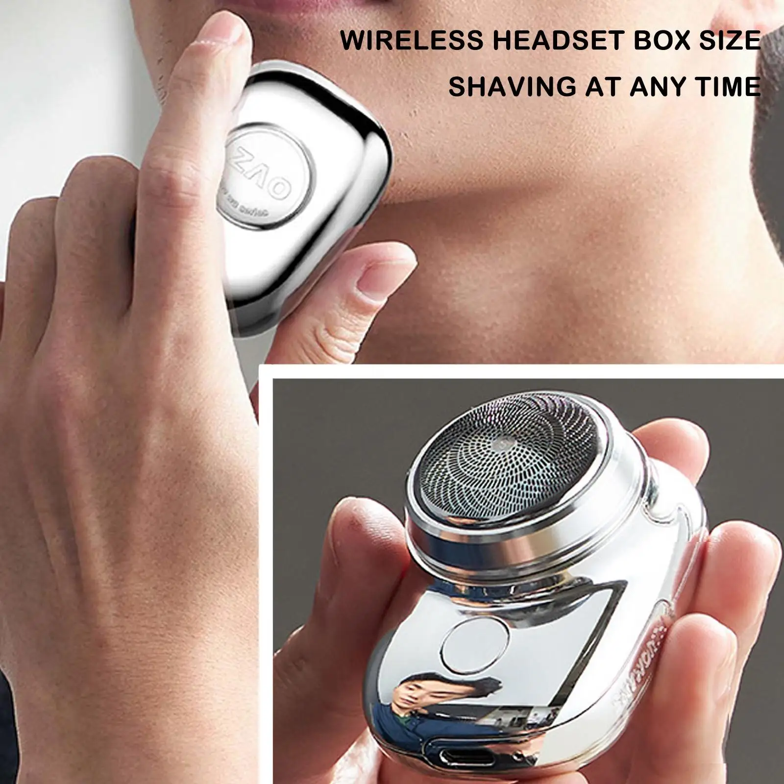 Portable USB Electric ZAO Razor For Men Mini-Shave Pocket Electric Mini Shaver Beard Trimmer Razor Portable Electric Shaver Tool 2