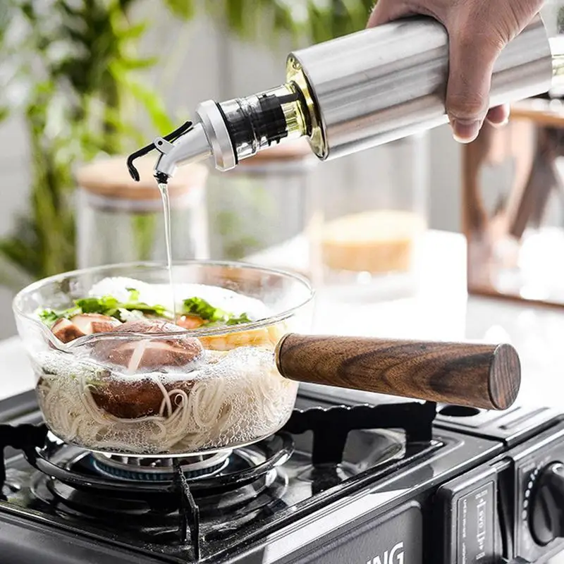 400/600ml Glass Milk Pot Home Kitchen Gas Stove Cookware Noodle Porridge Cooking Pot Transparent Fruit Salad Bowl Heat Resistant