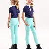 Summer children's equestrian pants high elasticity knitted children's horse riding pants full silicone 3