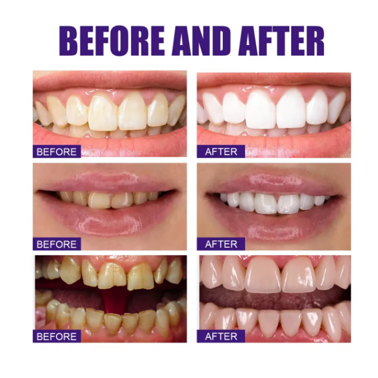Toothpaste Colour Corrector Teeth Whitening Purple Fresh Breath Brightening Teeth Stain Removal Gum Care Cleaning Toothpaste