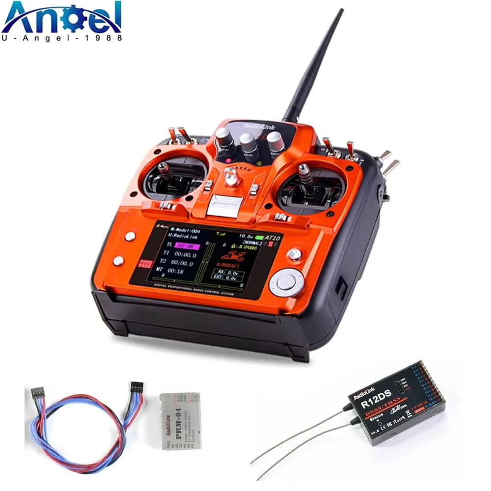 RadioLink AT10 II 2.4Ghz 12CH RC Transmitter R12DS Receiver PRM-01 RC Quadcopter Multirotor Helicopter Fixed wing