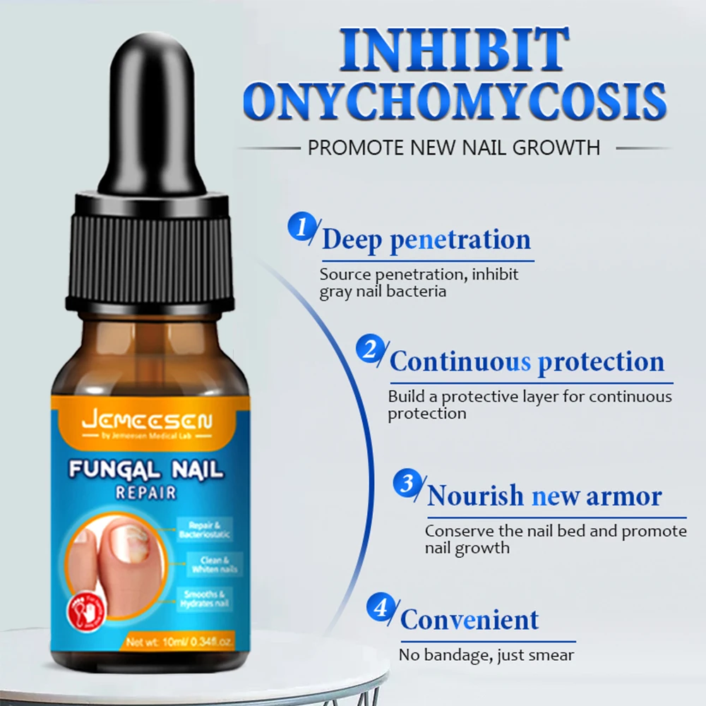 Jemeesen Fungus Removal Serum Gel Anti Infection Paronychia Onychomycos Nail Fungal Treatment Feet Care Essence Repair Nail Oil For Nail Fungus Remover