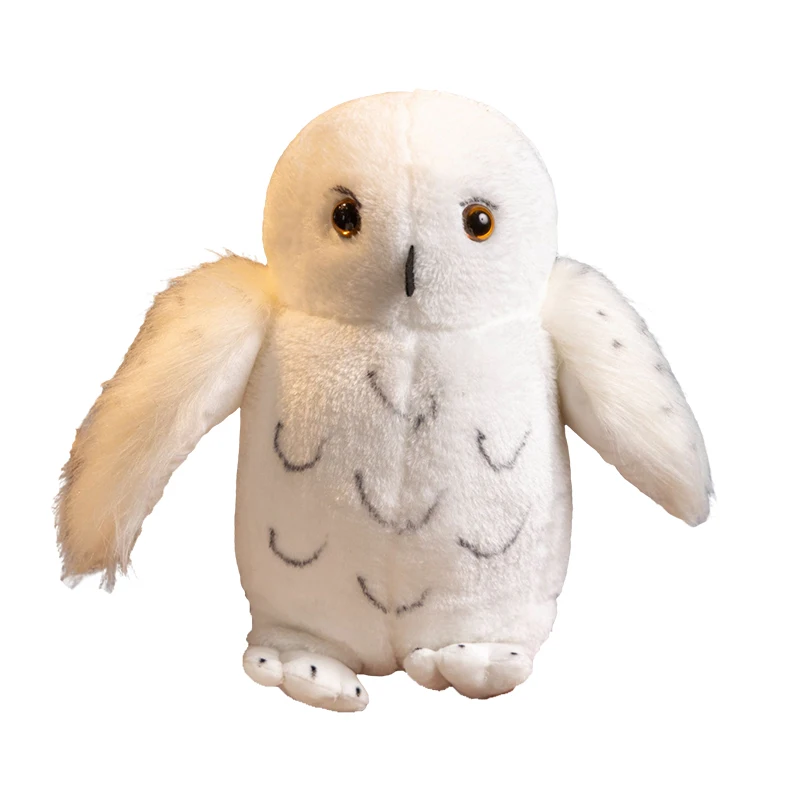 thumbnail image 1 of Búho de peluche de ojos grandes para decoración del hogar, simulación de búho, Blancanieves, Animal nocturno Kawaii, regalo de cumpleaños, 20/25/30cm, Sim, 20-30cm, 1 of 5