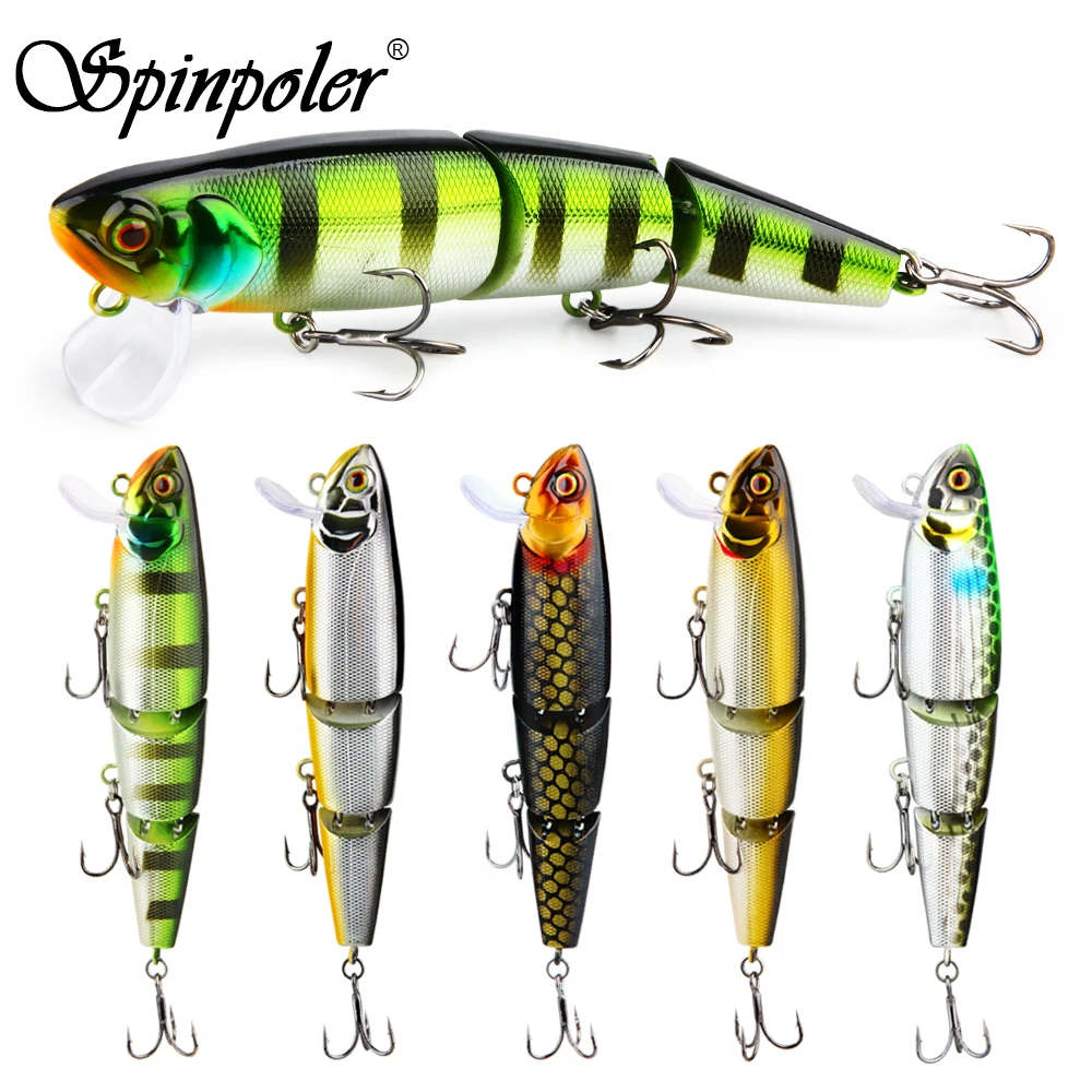 Spinpoler 21g Floating Swimbait Fishing Lures Jointed Section Minnow  Artificial Bait Bionic Swimming Bass Freshwater Saltwater