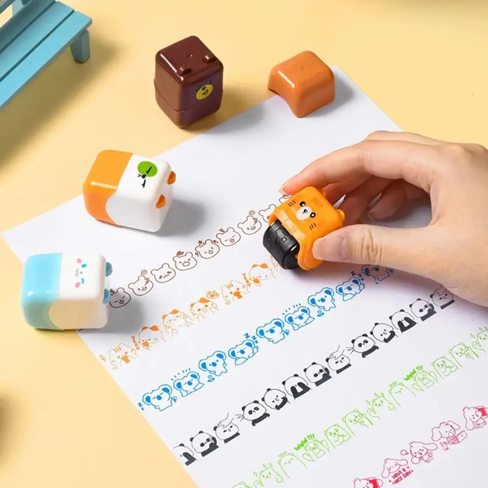 Rullo per disegni e graffiti con animali, stampa a rullo con manico, sigillo a rullo a forma di panda, per fai da te e artigianato - immagine 3