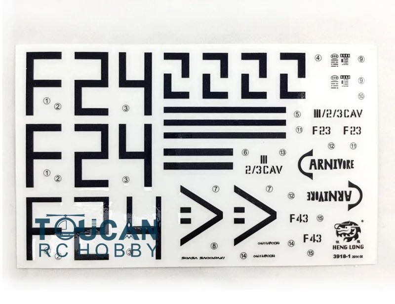 Pelleteuse Rc Decoration Decal Sticker For Henglong 1/16 USA M4A3 Sherman Rc Tank 3898 Robot Army