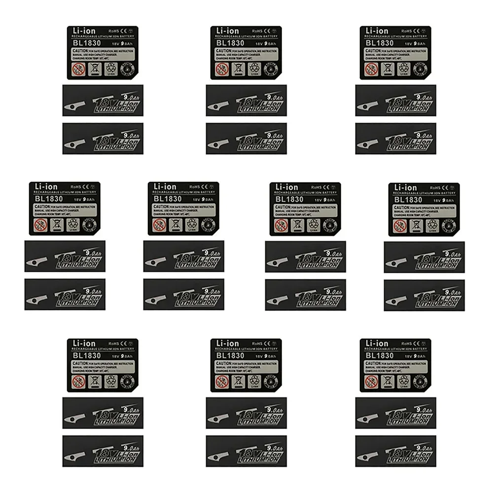 BL1830 Label Li-Ion battery 18V 3.0Ah 4.0Ah 5.0Ah 6.0Ah 9Ah Sticker Tag rechargeable battery 10 Sets For Makita 18V Battery Drill Hammer Wrench